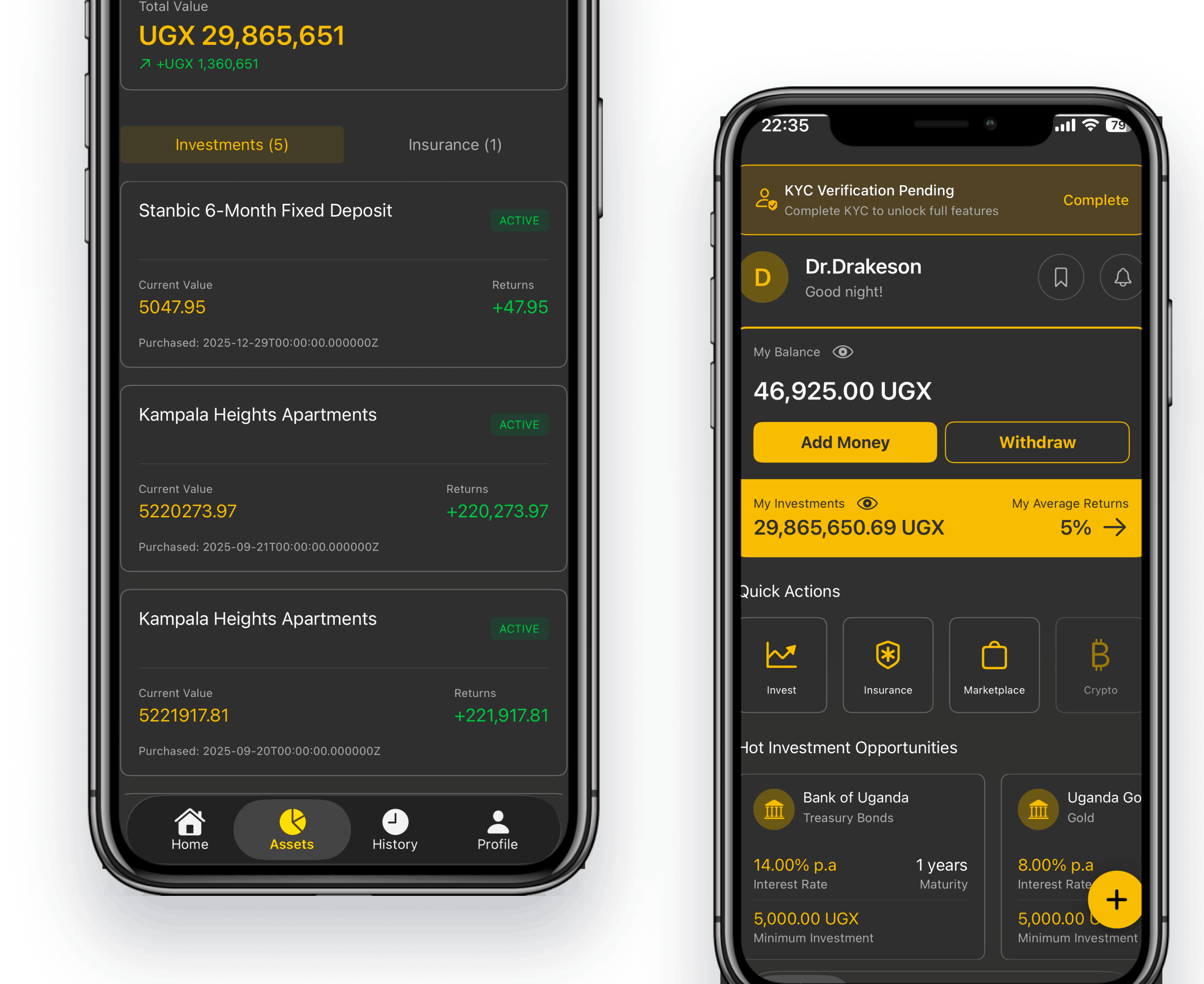 AfriVest App Screenshots